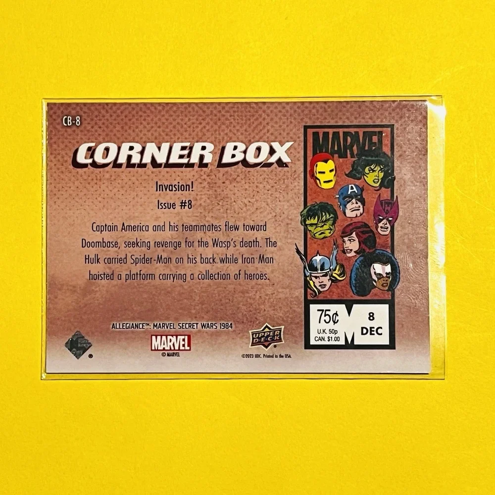 2024 Upper Deck Marvel Allegiance Secret Wars Corner Box #CB-8 Comic Covers Card